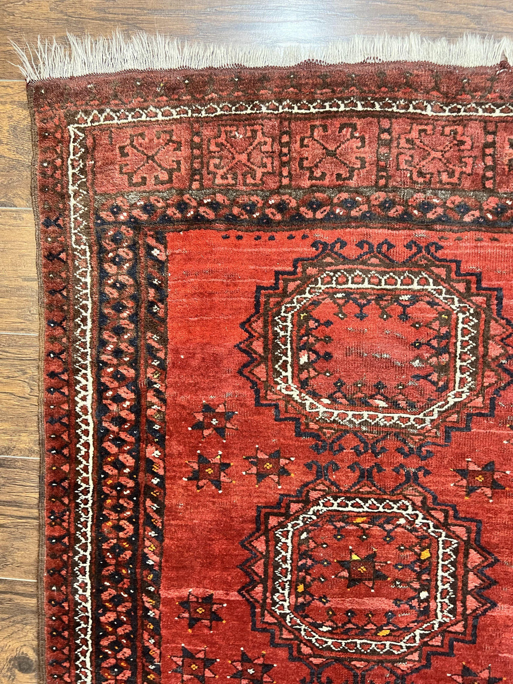 Afghan Rug 3x6, Semi Antique Vintage Oriental Carpet, Wool Handmade Red Rug, Tribal Rug, Afghan Beshir Rug