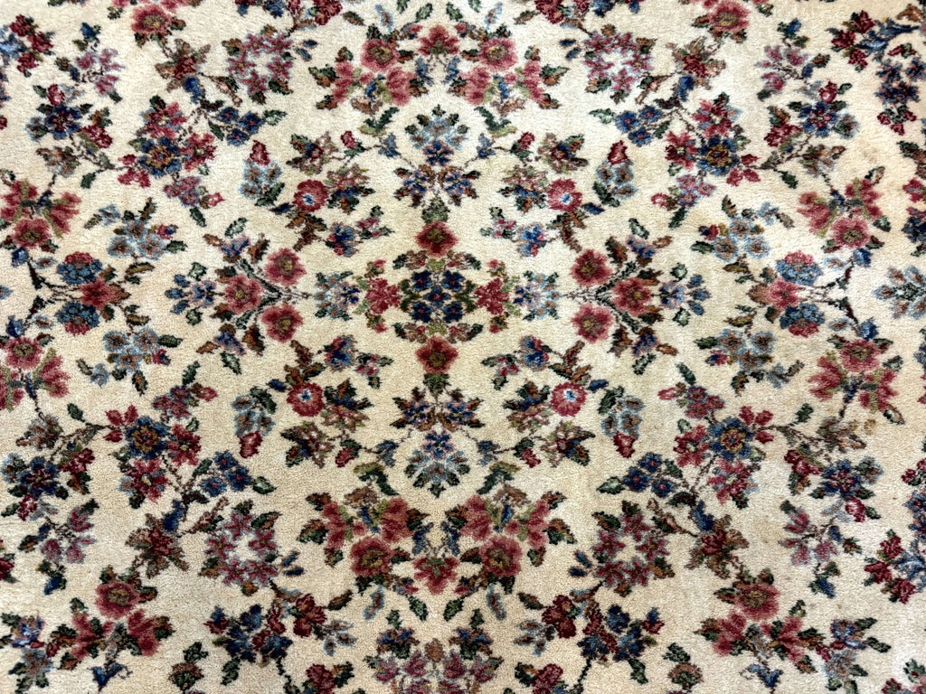 8.8 x 12 Karastan Rug #788 Ivory Kirman, Wool Vintage Original 700 Series
