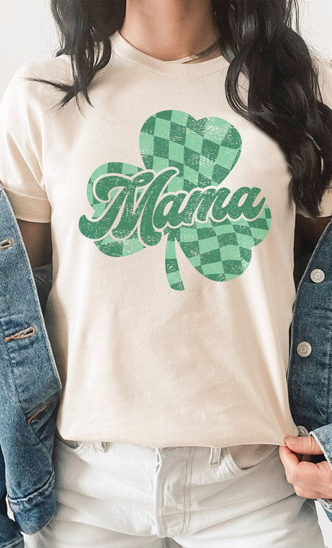 Checkered Mama Shamrock PLUS SIZE Graphic Tee