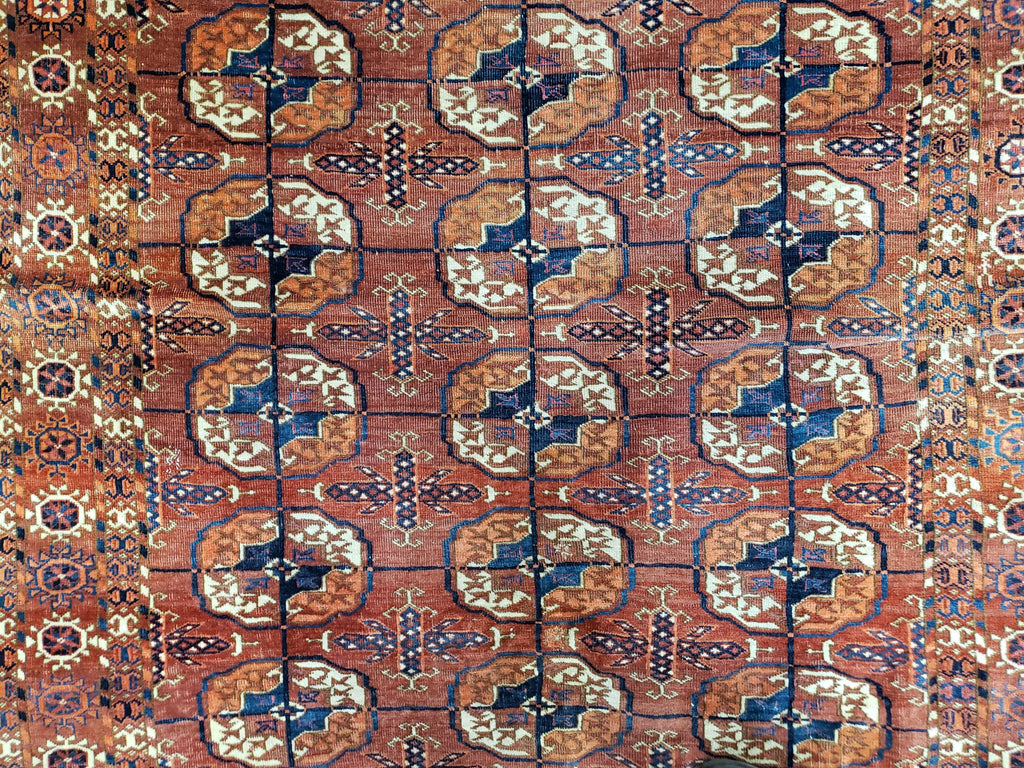 4x7 Antique Yamud Rug Russian Rug Turkoman Rug Fine Weave Rug