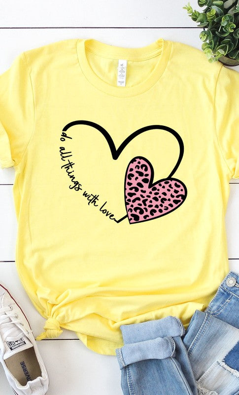 Do All Things With Love Graphic Tee T-Shirt PLUS
