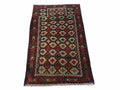 3x5 Vintage Handmade Wool Rug Tribal Turkoman Balouch Prayer Rug Organic Dyes