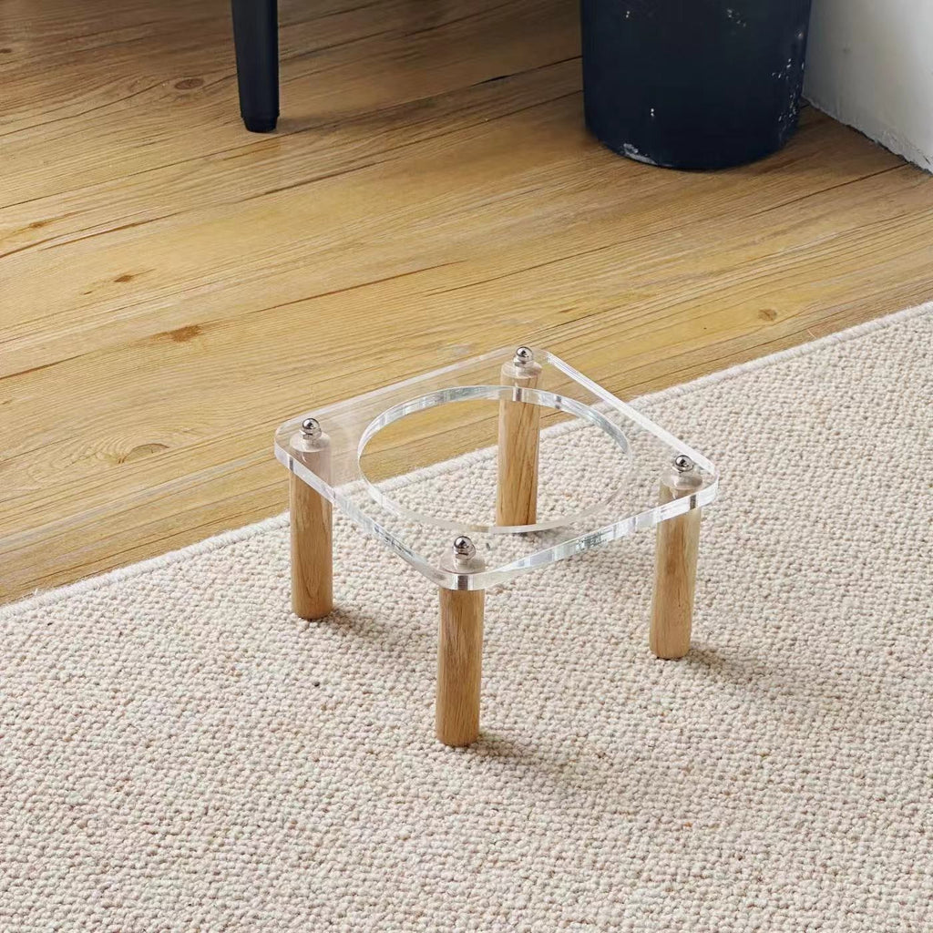 Cat Water Bowl Dog Basin Anti-tumble High Leg Cat Bowl Ceramic Cat Food Holder Double Bowl