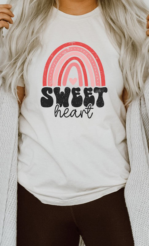 Distressed Rainbow Sweet Heart PLUS Graphic Tee T-Shirt
