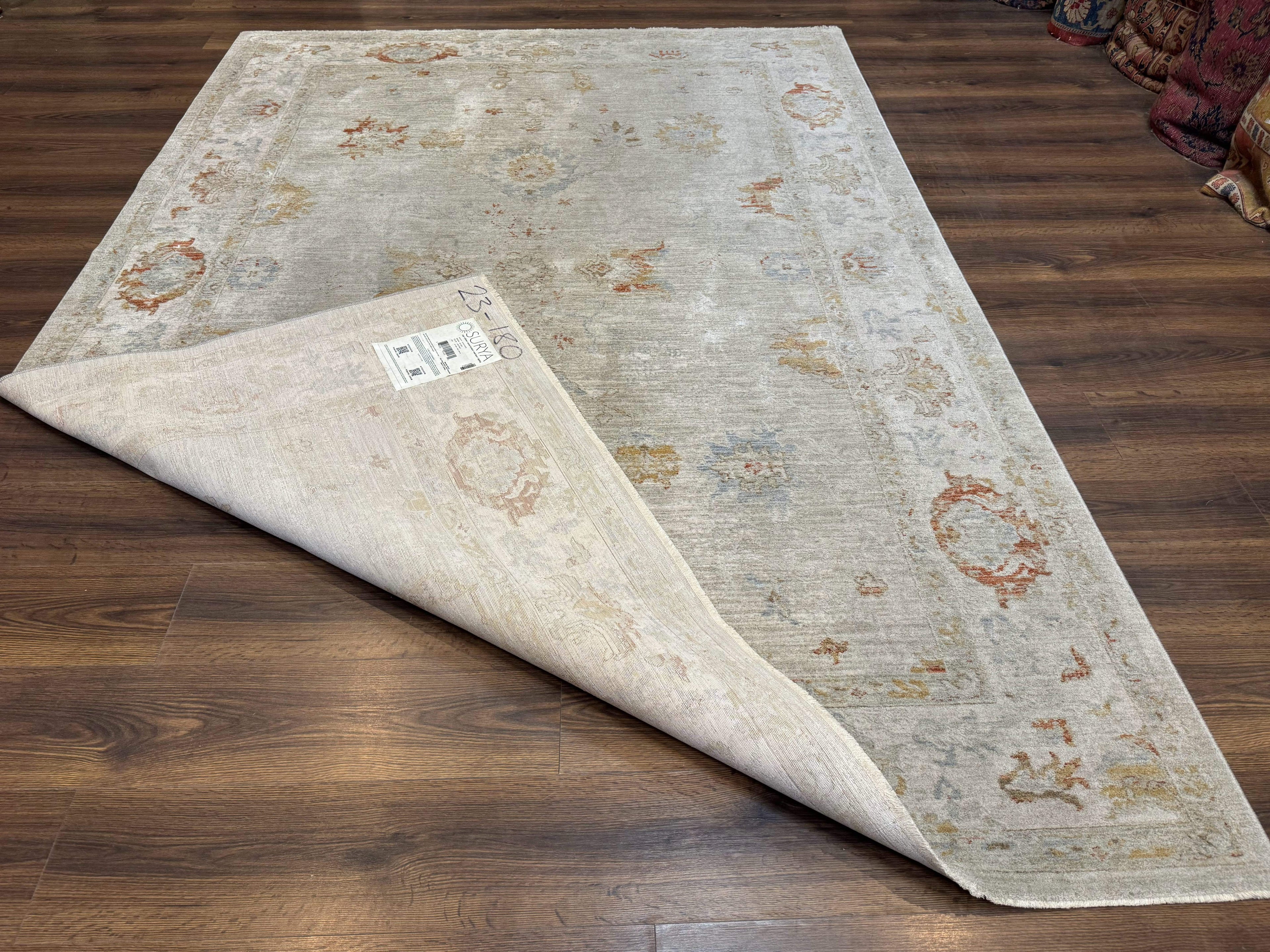 Modern Turkish Oushak Rug 7x9, Netural Colors