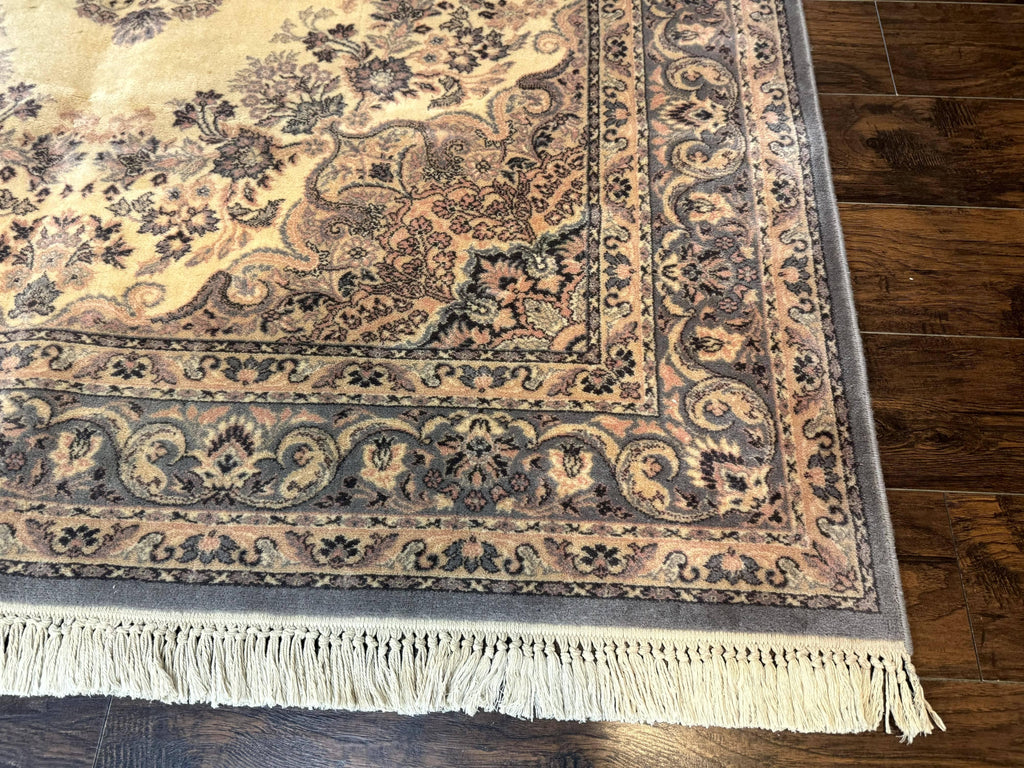 Belgium Power Loomed Wool Rug 6.9 x 9.6, Vintage Oriental Carpet
