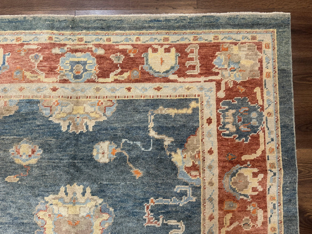 Turkish Oushak Rug 6x9, Sultanabad Carpet, Medium Size Oriental Rug