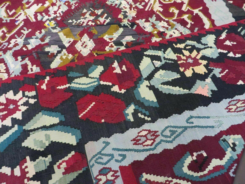 8' X 11' Karabagh Kilim Handmade Flat Weave Wool Rug Vegi Organic Dyes Nice