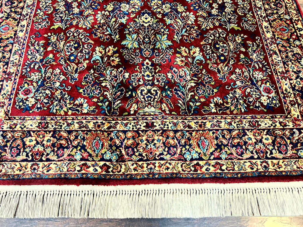 Karastan Rug 5.9 x 9 Red Sarouk Rug #785, Karastan Wool Rug, Karastan Carpet, Original 700 Series Vintage Karastan Oriental Rug Discontinued