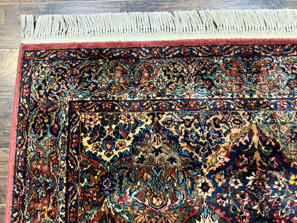 5.9 x 9 Karastan Rug Multicolor Panel Kirman #717, Original 700 Series, Wool