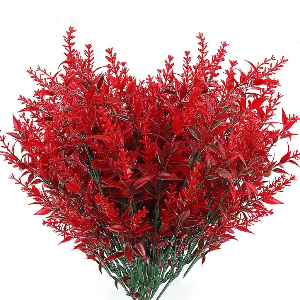 8 Bundles Artificial Lavender Plastic Flower Decorations