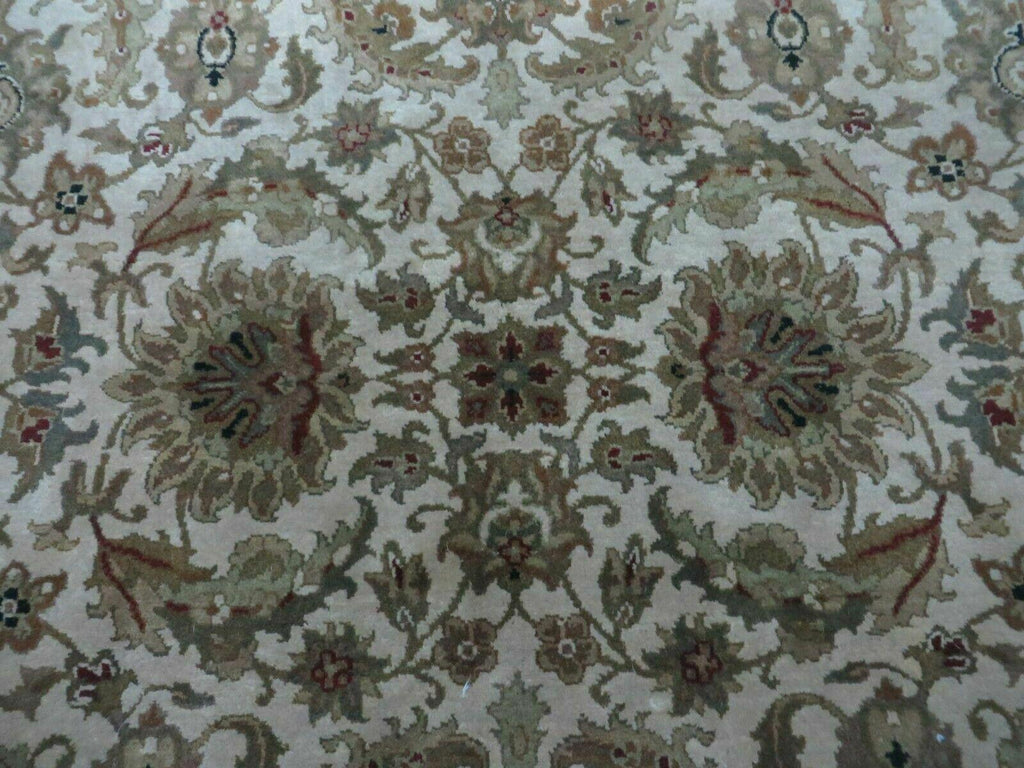 6' X 9' Vintage Handmade India Top Quality Jaipur Floral Oriental Tea Wash Nice
