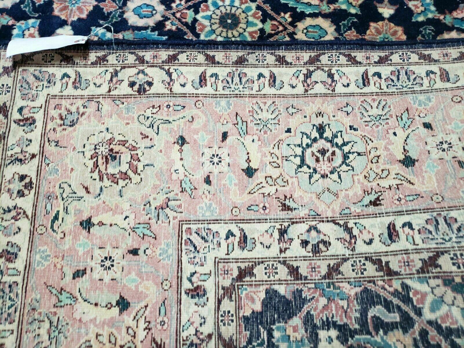 Square Indo Persian Rug 6x6, Hand Knotted, Wool, Allover Pattern