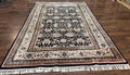 Indo Persian Bidjar Rug 6x10, Vintage Handmade Wool Carpet, Allover Pattern