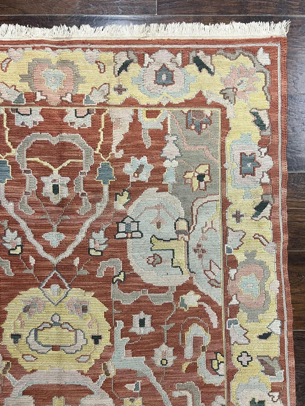 Turkish Flatweave Kilim Rug 4x6, Geometric Wool Handmade Carpet, Vintage