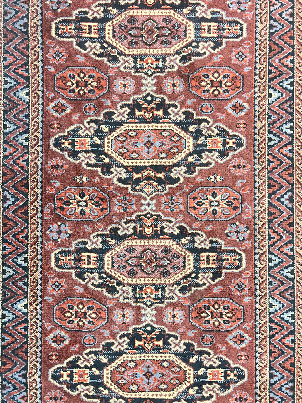 Belgium Power Loomed Runner Rug 2x9, Vintage Wool Rug for Hallway 2 x 9 ft, Red, Caucasian Persian Design, 9ft Runner