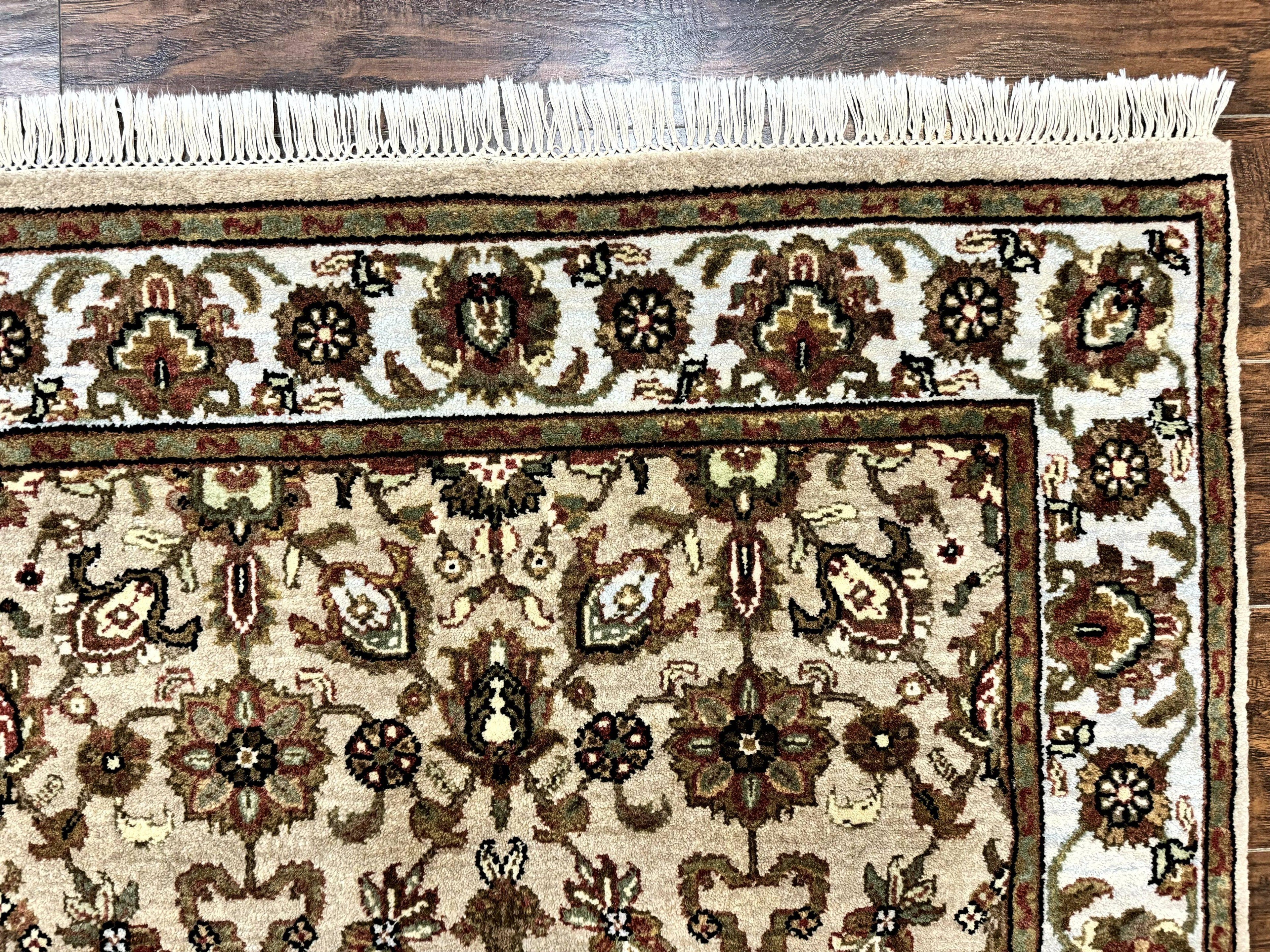 Pak Persian Rug 4x6, Floral Allover Vintage Oriental Carpet, Handmade Wool Rug