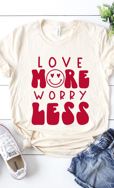 Love More Worry Less Graphic Tee T-Shirt PLUS