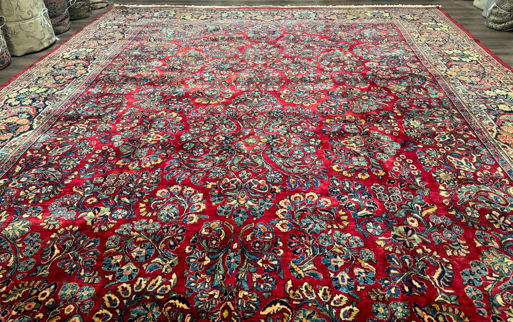 Palace Size Antique Persian Sarouk Rug 12x18