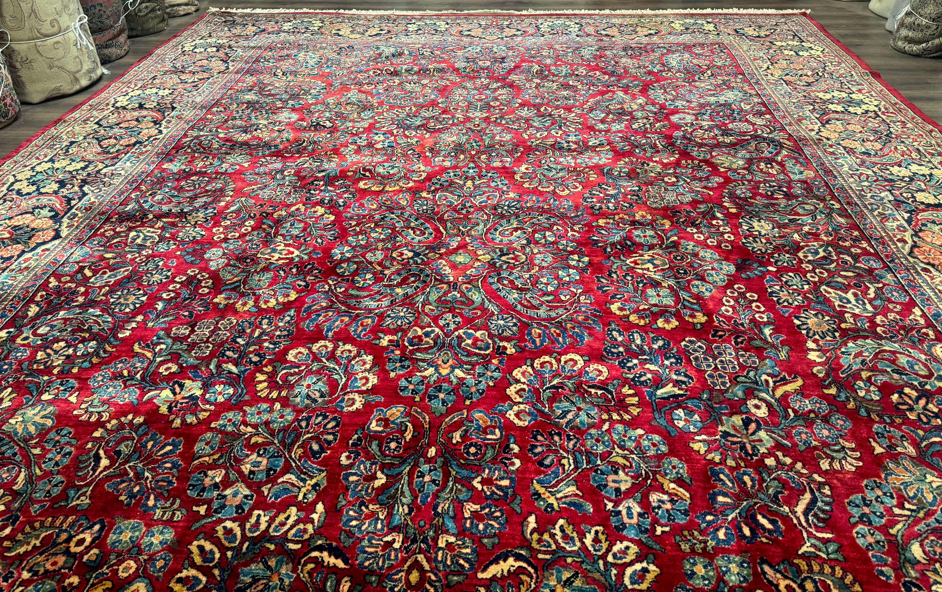 Palace Size Antique Persian Sarouk Rug 12x18