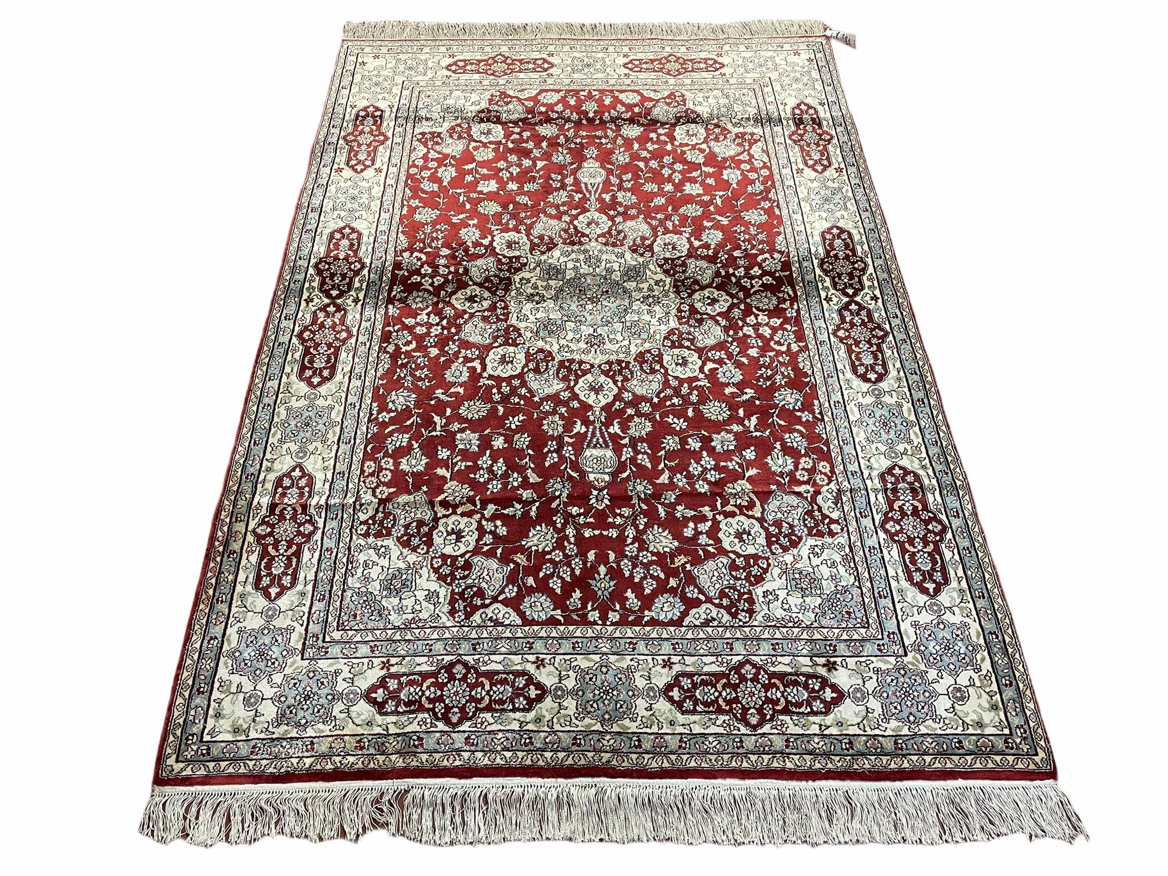4' X 6' Vintage Fine Handmade Chinese Oriental Silk Rug 400 KPSI Wow