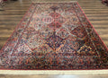 Karastan Rug 5.9 x 9, Multicolor Panel Kirman Rug #717, Wool Original Karastan Collection 700 Series