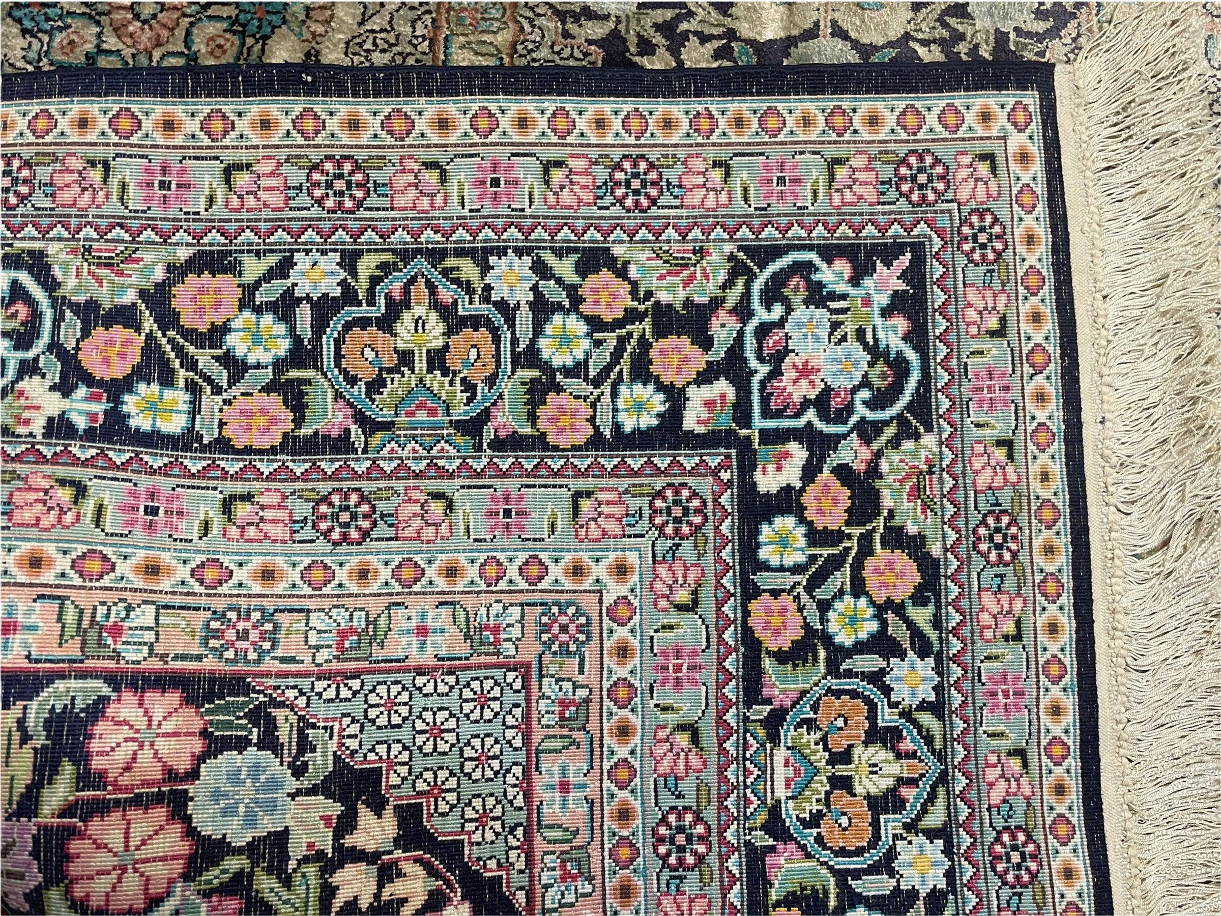 4' X 6' Vintage Fine Hand Made Turkish Oriental Silk Rug 400 KPSI Wow