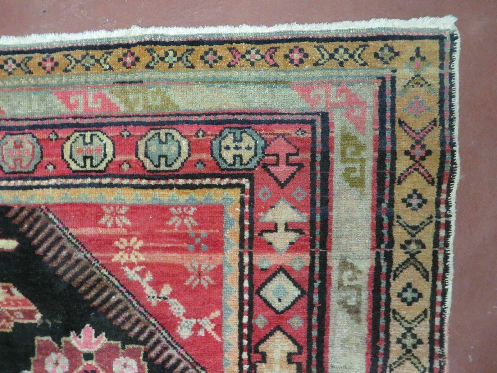 5' X 9' Antique Karabagh Caucasian Rug Handmade Wool Carpet Organic Dyes Nice