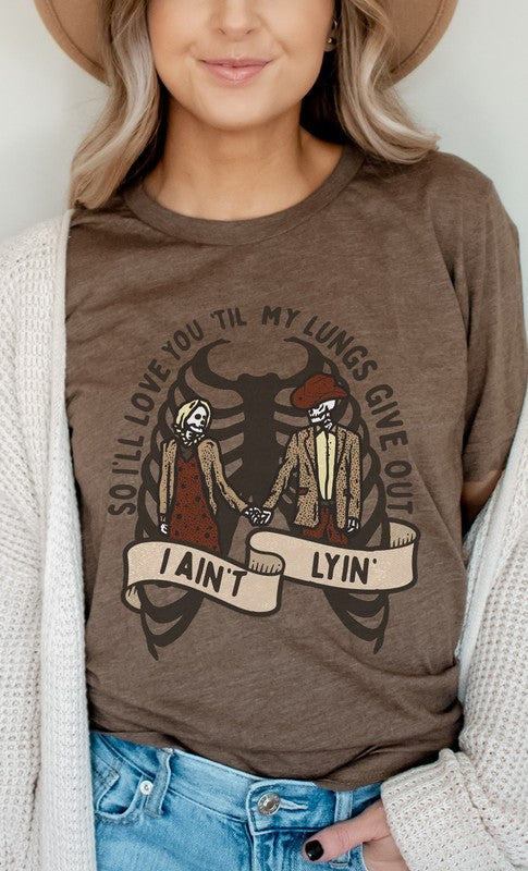 Love You Til My Lungs Give Out Graphic Tee T-Shirt