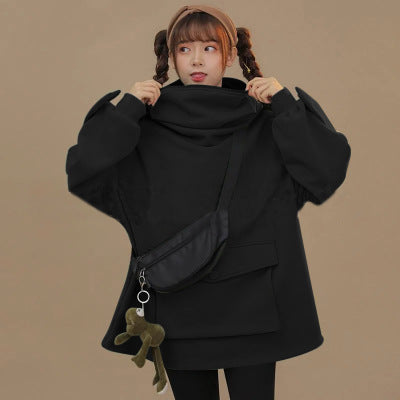 Cool Women Hoodie Perfect Sleeping Frog Pullover Winter Sense Hooded Modern Casual Sweatshirts Cute Funny Style Comfortable Frog Pullover Hoodie For Women