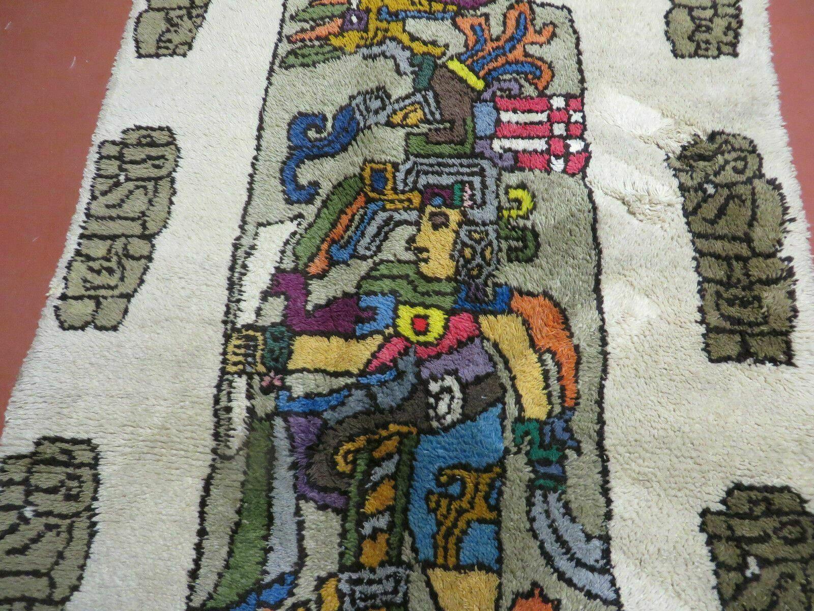 4' X 7' Vintage Handmade Knotted Tribal Nomadic Shag Wool Rug Carpet Prince