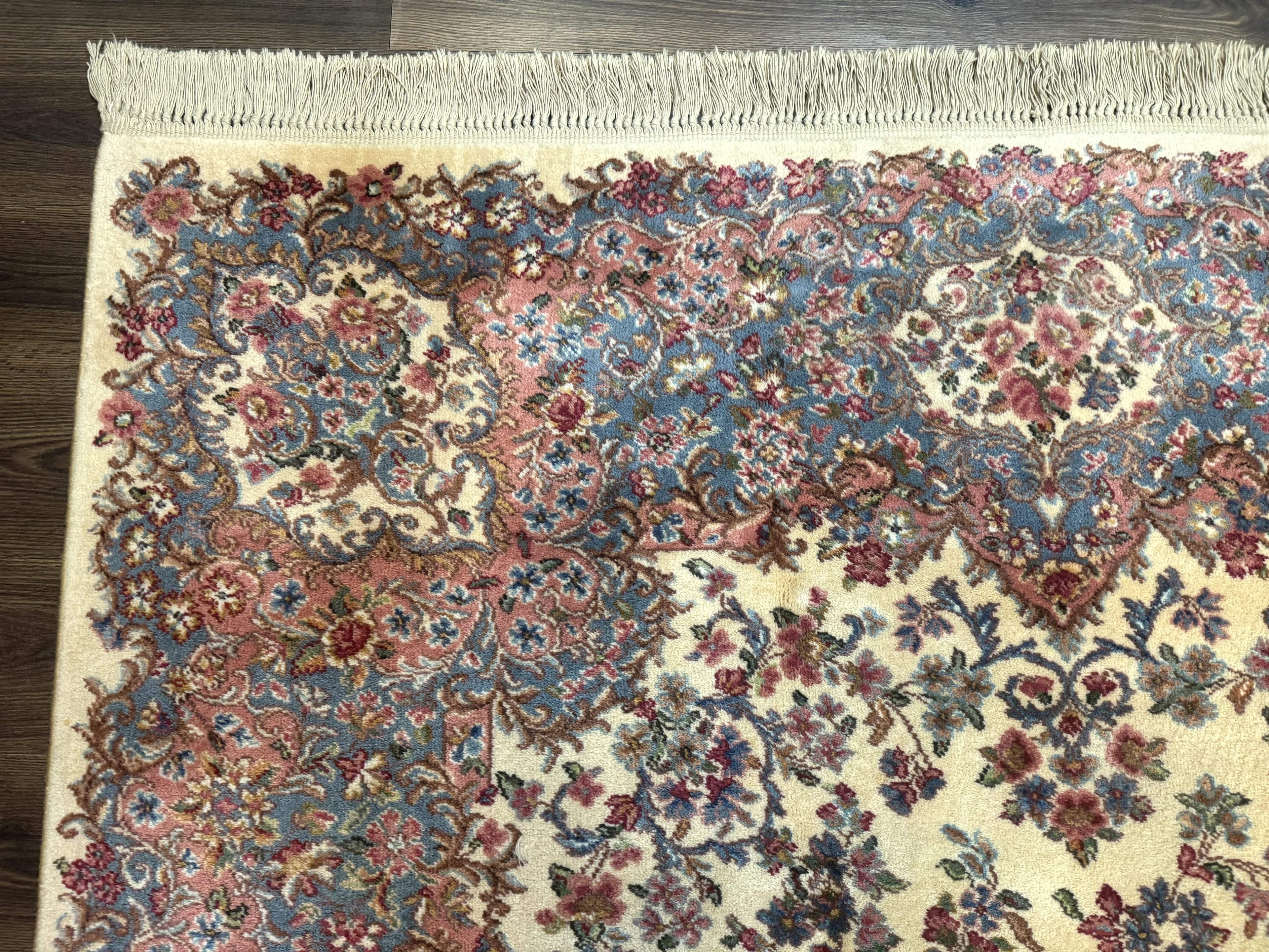 8.8 x 10.6 Karastan Kirman Rug #788, Wool Vintage Discontinued Floral Carpet