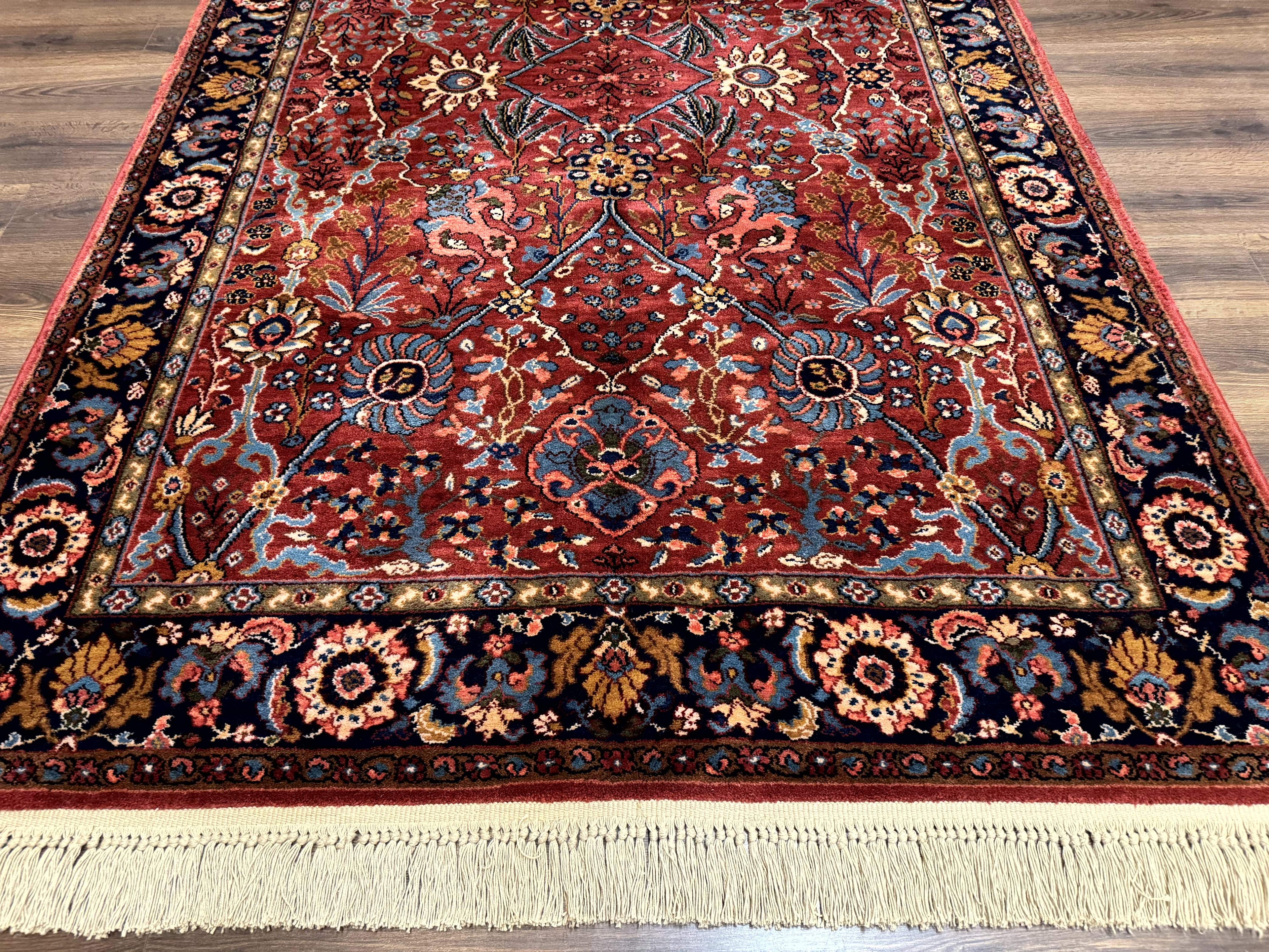 5.9 x 9 Karastan Rug Ispahan #766, Vintage Wool Discontinued Original 700 Series