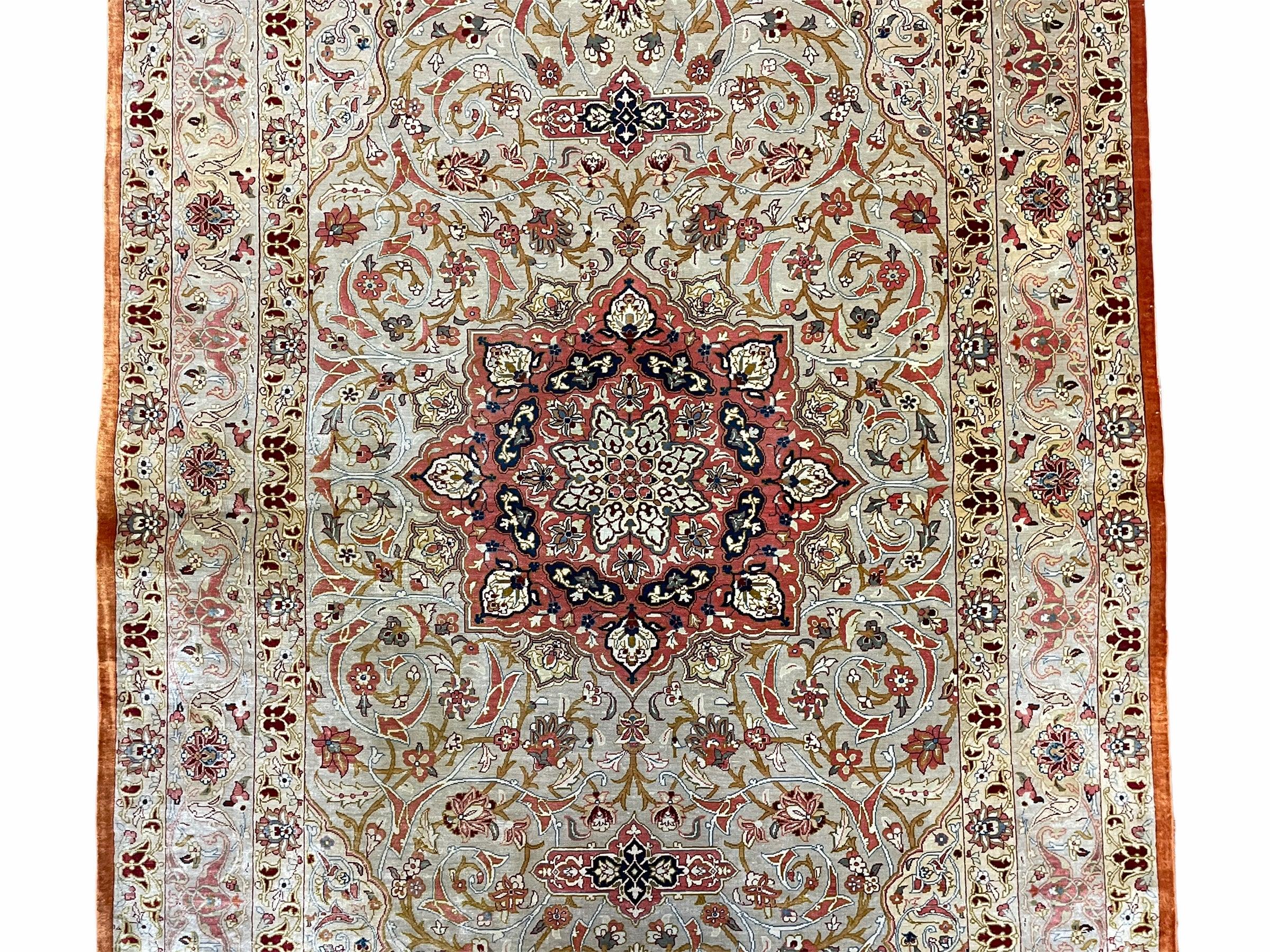 3' X 5' Vintage Fine Handmade Turkish Oriental Silk Rug 900 KPSI Wow