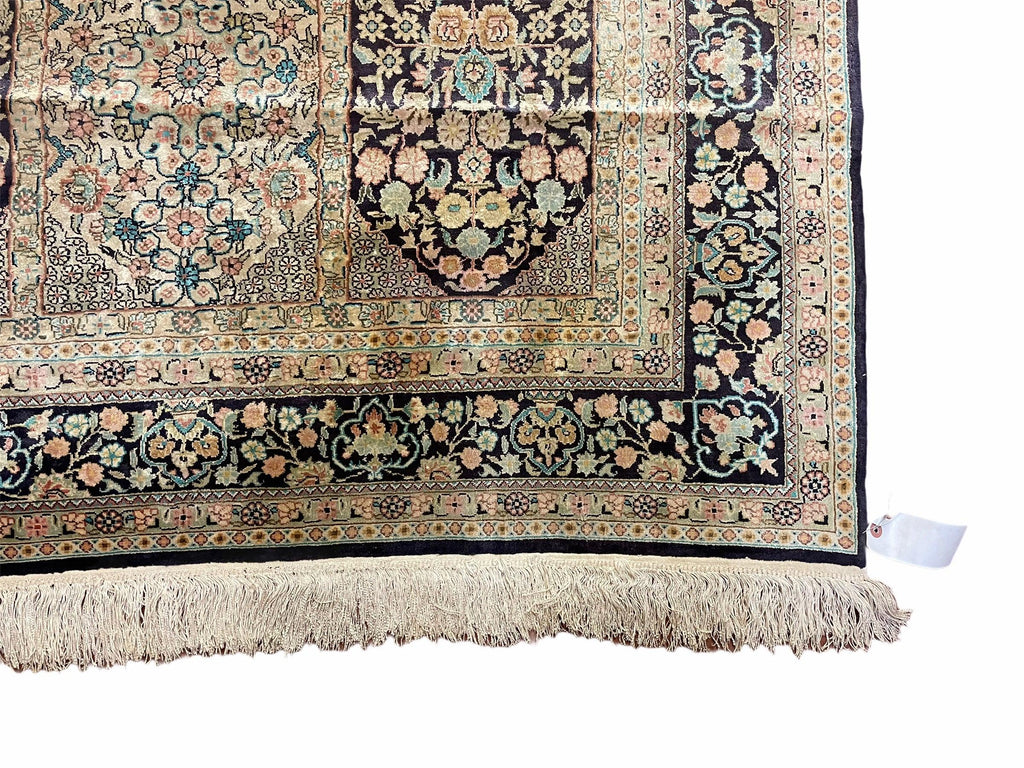 4' X 6' Vintage Fine Hand Made Turkish Oriental Silk Rug 400 KPSI Wow
