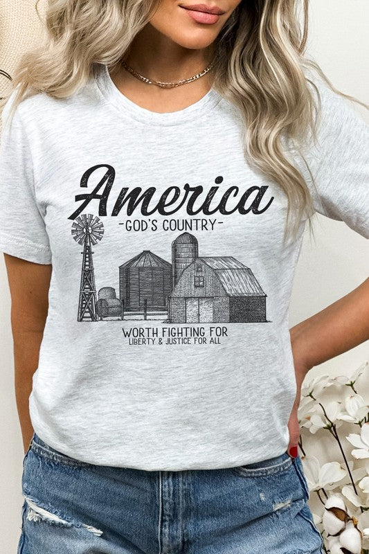America Gods Country Graphic Tee T-Shirt