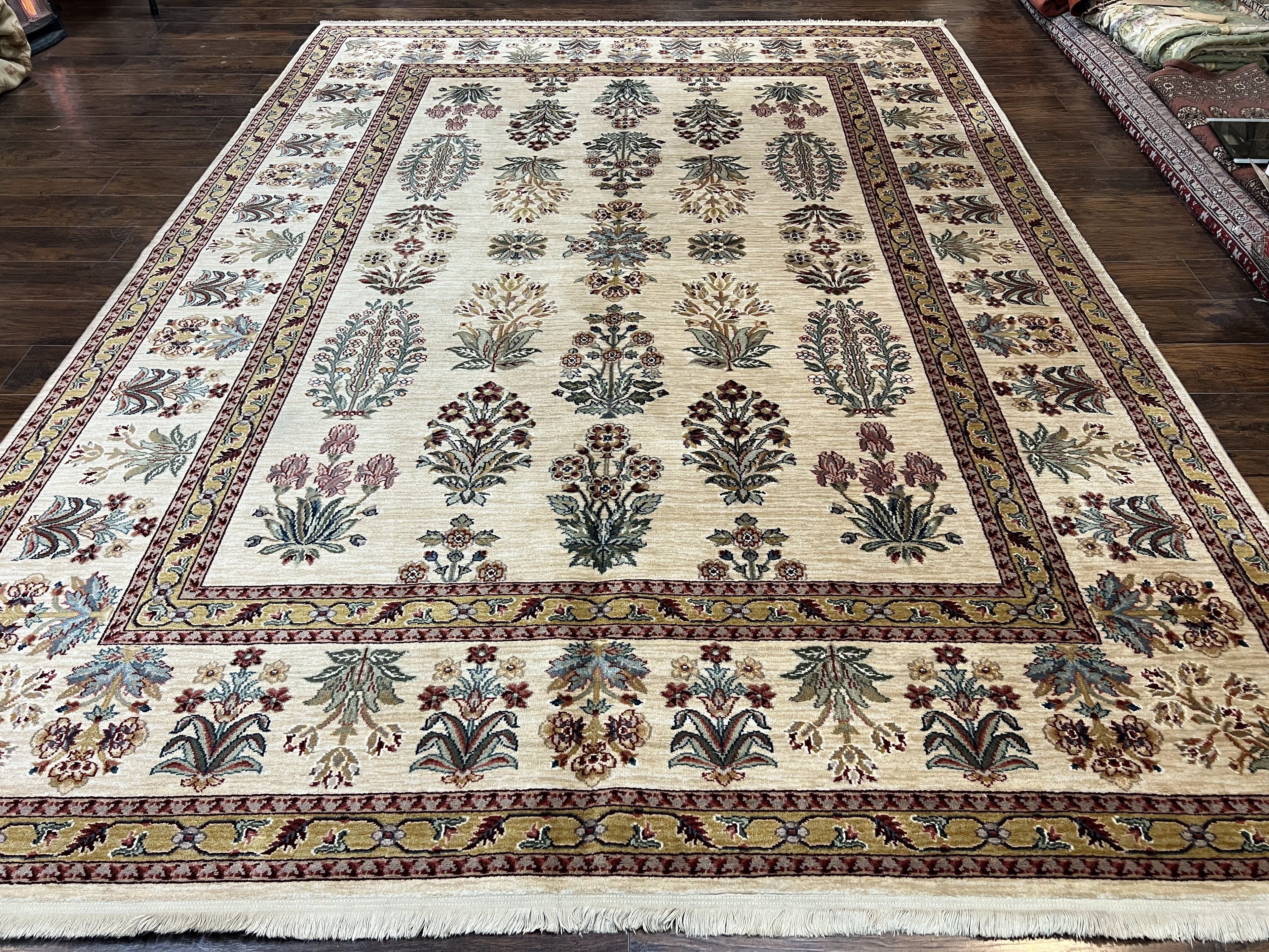 Karastan Rug 8.8 x 12, Ashara Amritsar #549, Oatmeal Color, Wool Pile Karastan Carpet, Discontinued Karastan Area Rug, Decorative