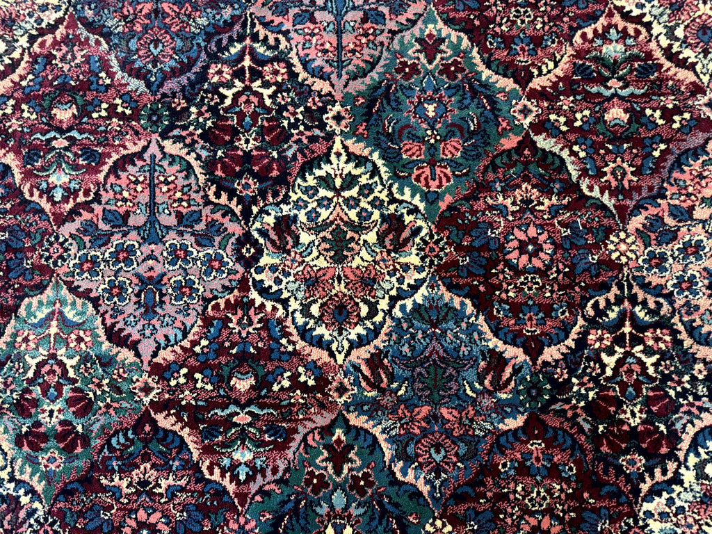 Multicolor Panel Kirman Rug 8x11