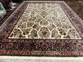 8.8 x 12 Karastan Ivory Sarouk Rug #760, Wool Pile, Vintage, Original 700 Series