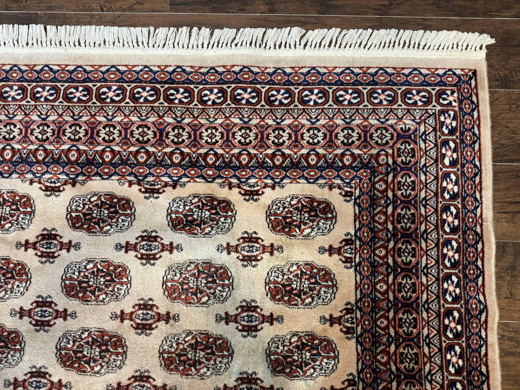 Karastan Rug 8.2 x 11.6 Beige Bokhara, Wool Pile, Vintage Discontinued Karastan Area Rug, Belgium Power Loomed Rug