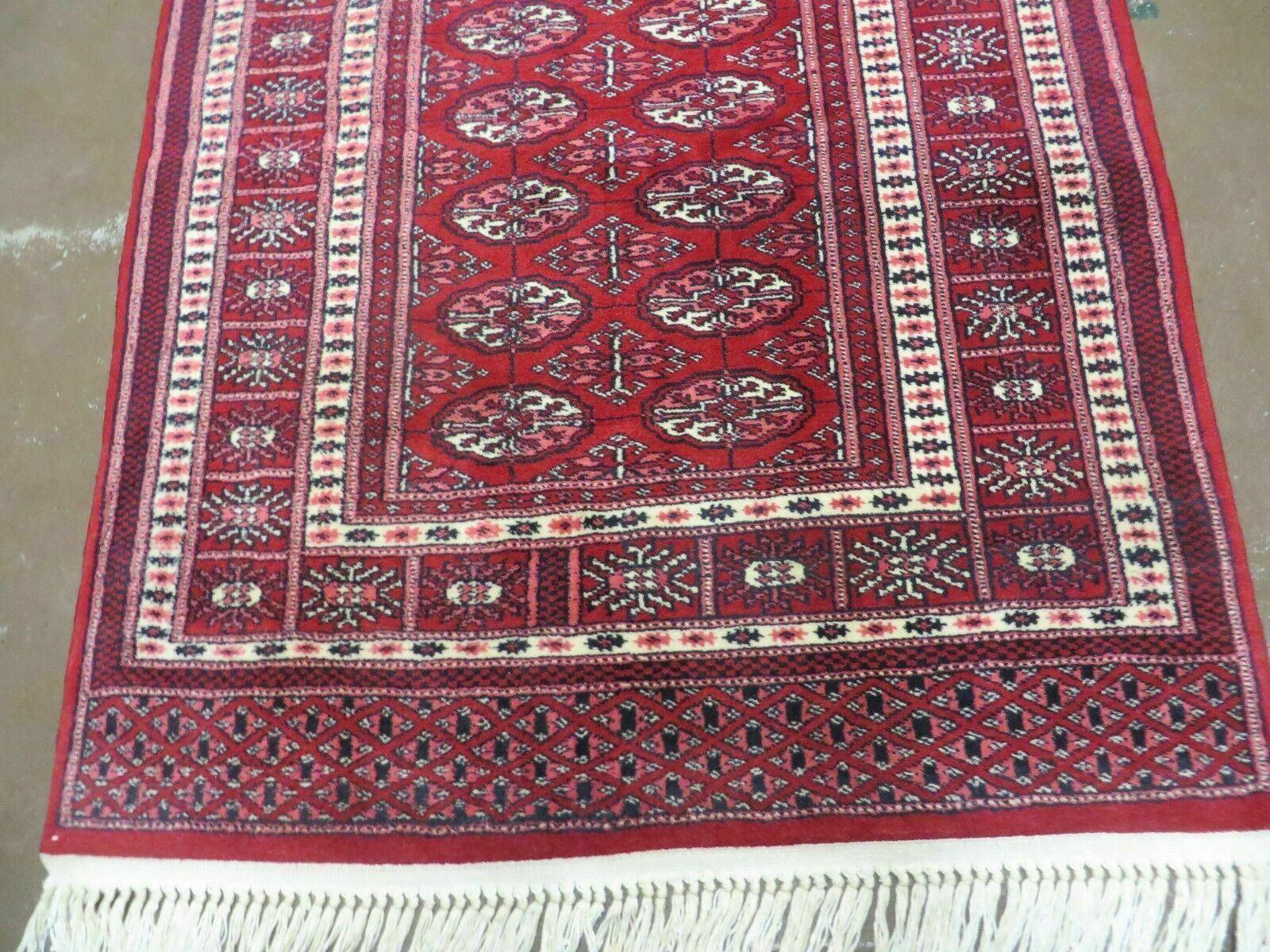 3' X 5' Vintage Fine Handmade Turkoman Bokhara Yamud Rug Carpet Nice