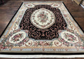 Aubusson Rug 8x10, Floral, Wool Pile, Elegant, European Design, Handmade, Fine