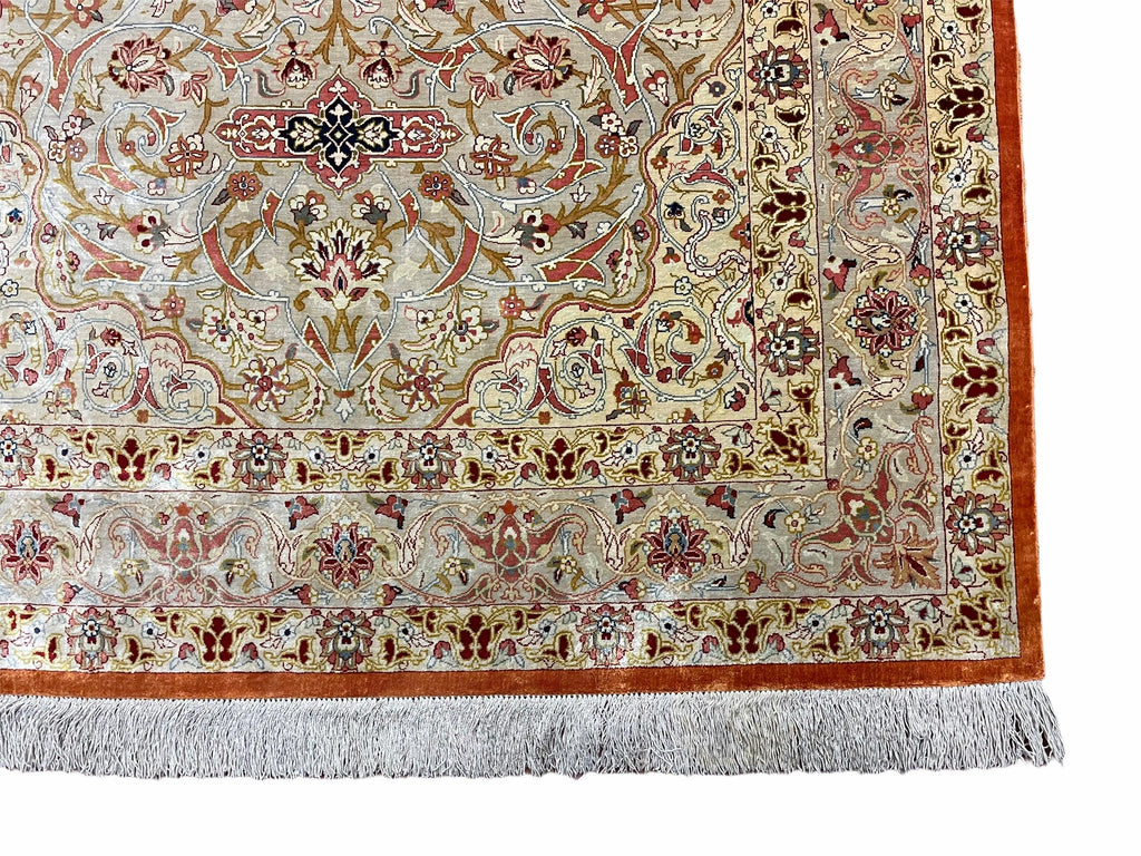 3' X 5' Vintage Fine Handmade Turkish Oriental Silk Rug 900 KPSI Wow