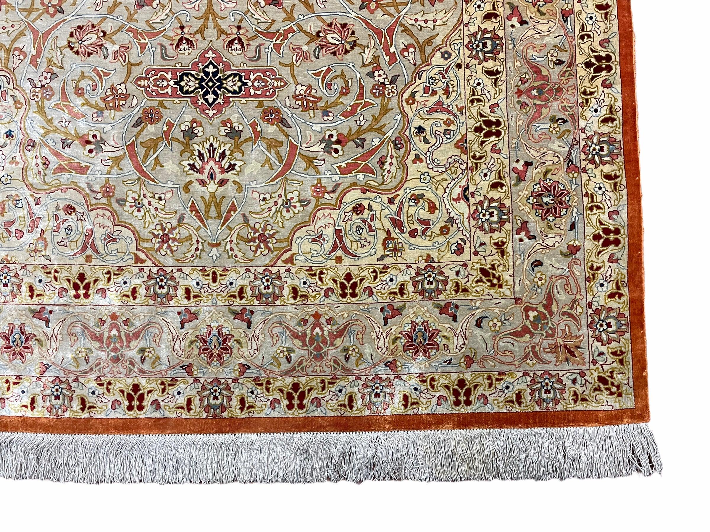 3' X 5' Vintage Fine Handmade Turkish Oriental Silk Rug 900 KPSI Wow