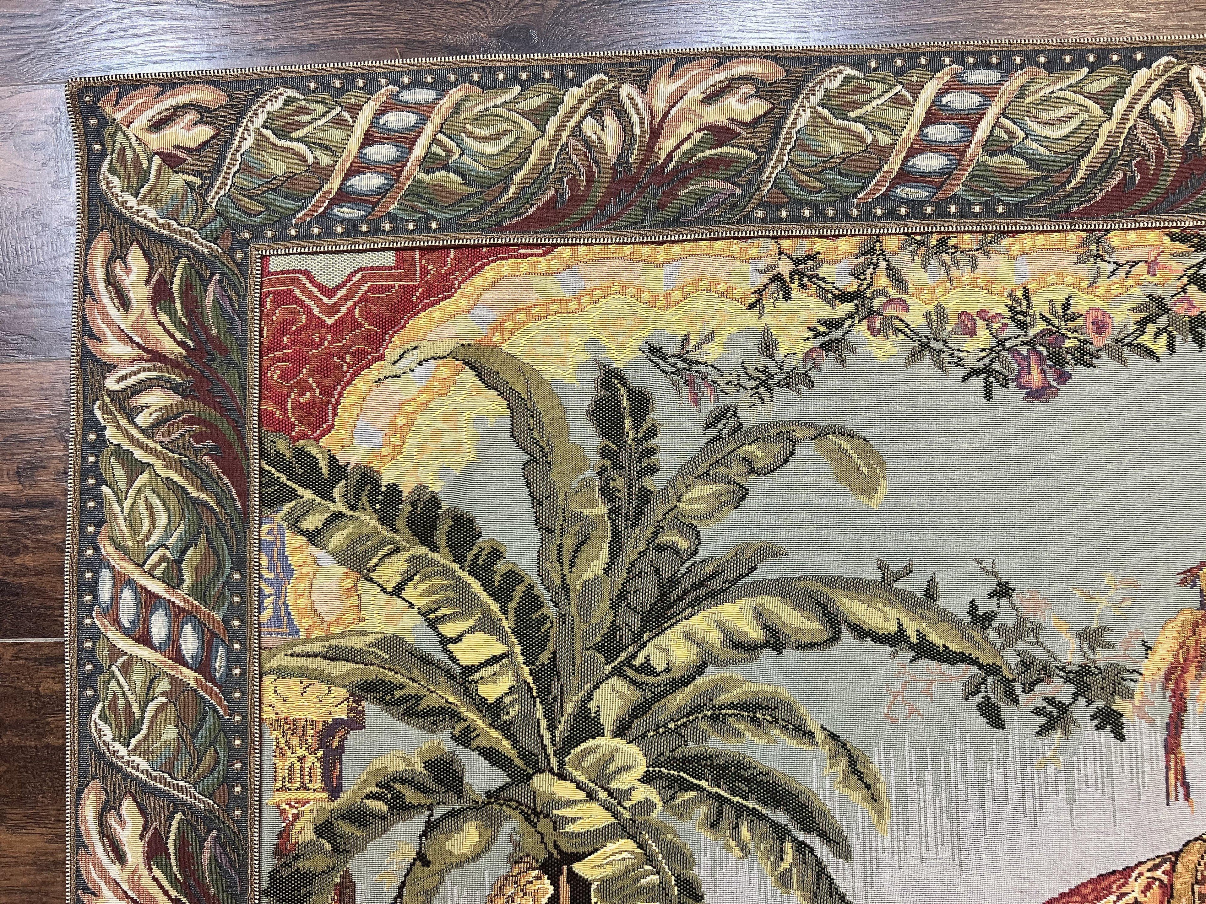 Vintage Tapestry 4 x 5.6, Adorned Elephant Pictorial