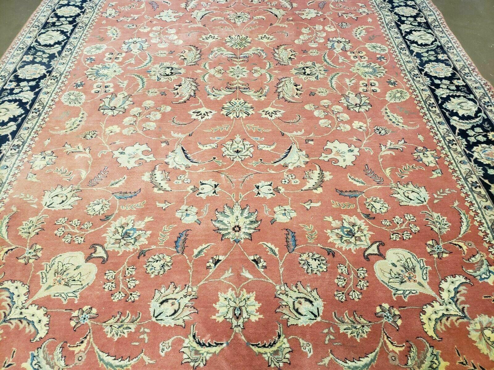 6' X 9' Vintage Fine Oriental Floral Handmade Wool Rug Vegetable Dyes Red Nice