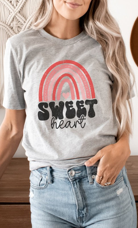 Distressed Rainbow Sweet Heart PLUS Graphic Tee T-Shirt