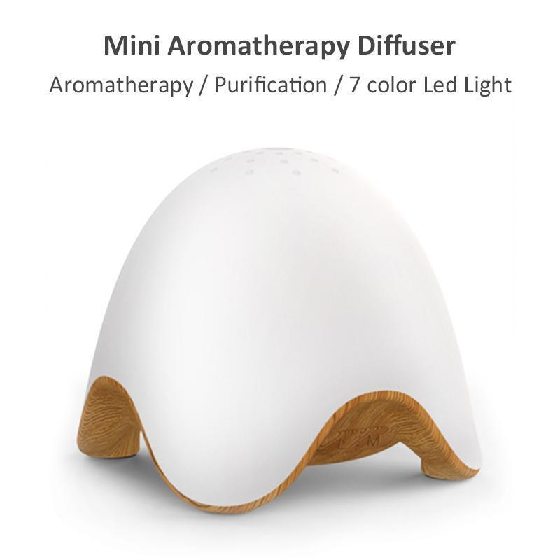 Mini USB Egg Essential Oil Diffuser 80ml Lovely Humidifier 7-Color Adjustable Decorative LED Night Light Intelligent Automatic Closure for Home Office Bedroom Yoga Student Dormitory