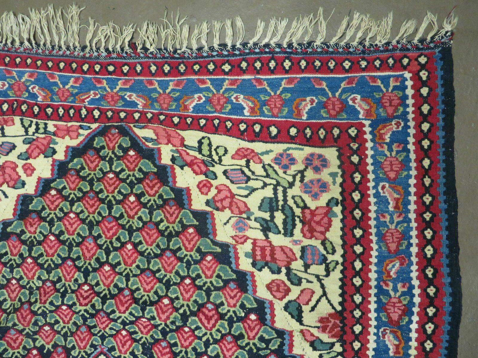 4' X 6' Vintage Handmade Turkish Flat weave Rug Tribal