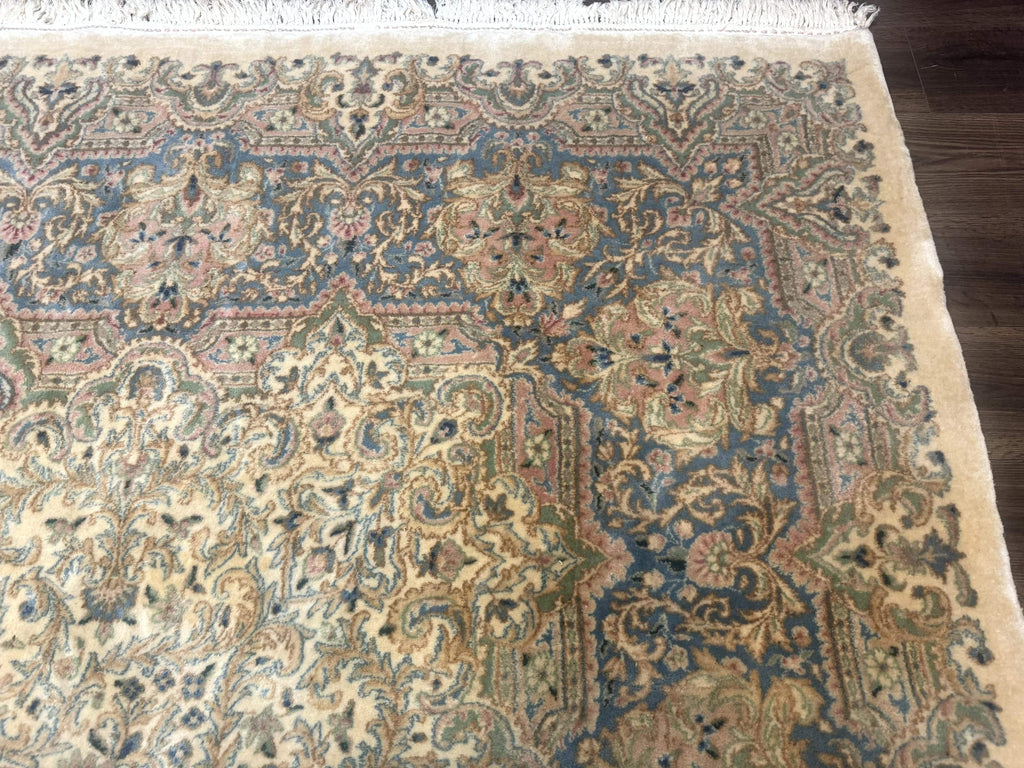 Palace Size Persian Kerman Rug 12x18, Floral Semi Open Field, Signed, Fine 240 KPSI
